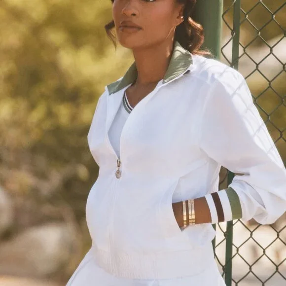 VERONICA BEARD x HEAD Volley Track Jacket White $298 Like New Small - Picture 6 of 6